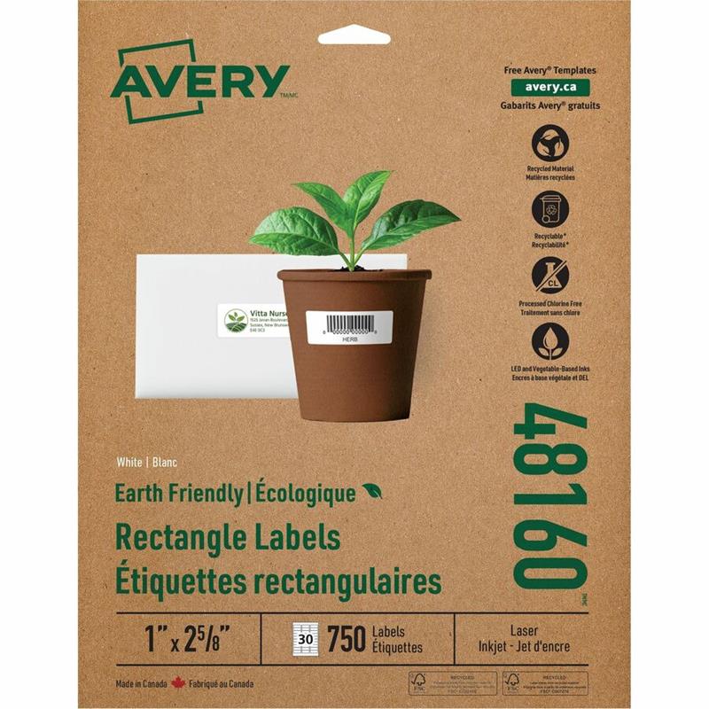 Image Étiquettes d'adresse blanches Écologiques