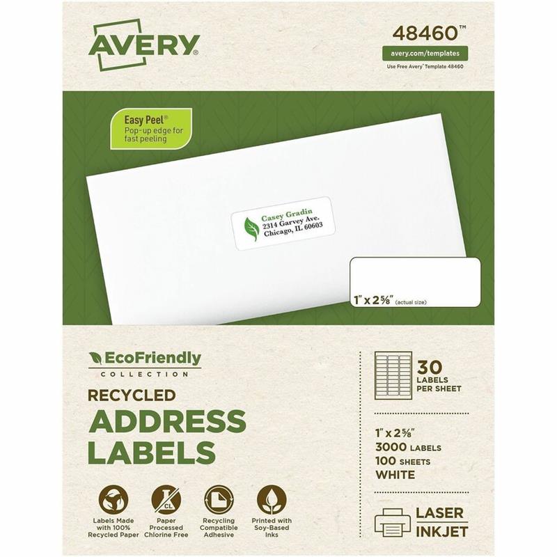 Image Étiquettes d'adresse blanches Écologiques