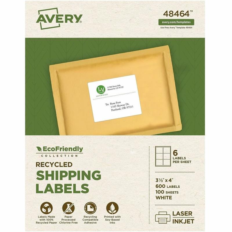 Image Étiquettes d'adresse blanches Écologiques