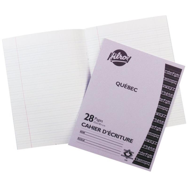Image Cahier d'écriture interligné et pointillé Québec