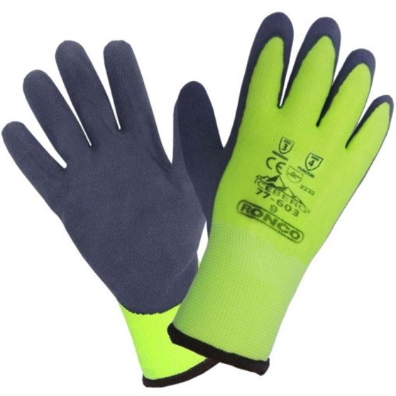 Image Gants avec paume recouverte en latex haute visibilité Iceberg™ 77-603