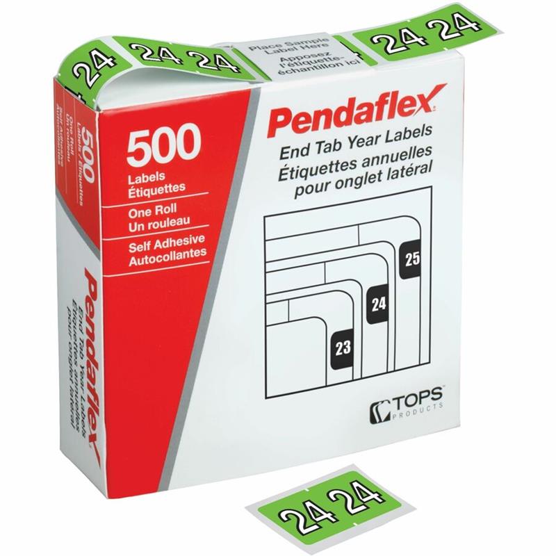 Image End Tab Year Filing Labels